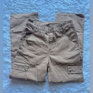 Casual Tan Straight Leg Cargo Pants